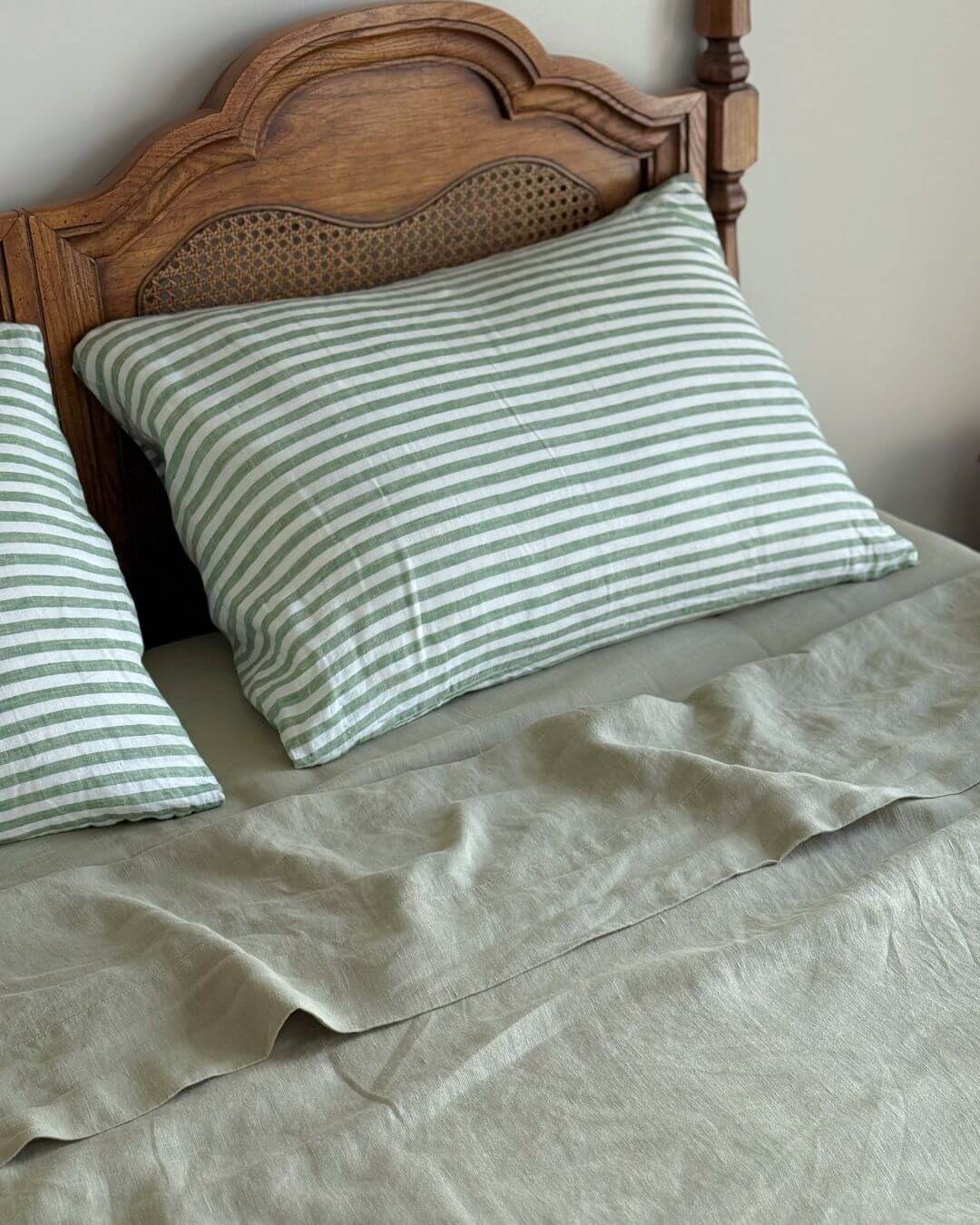 Linen Flat Sheet In Sage