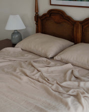Linen Flat Sheet In Beige