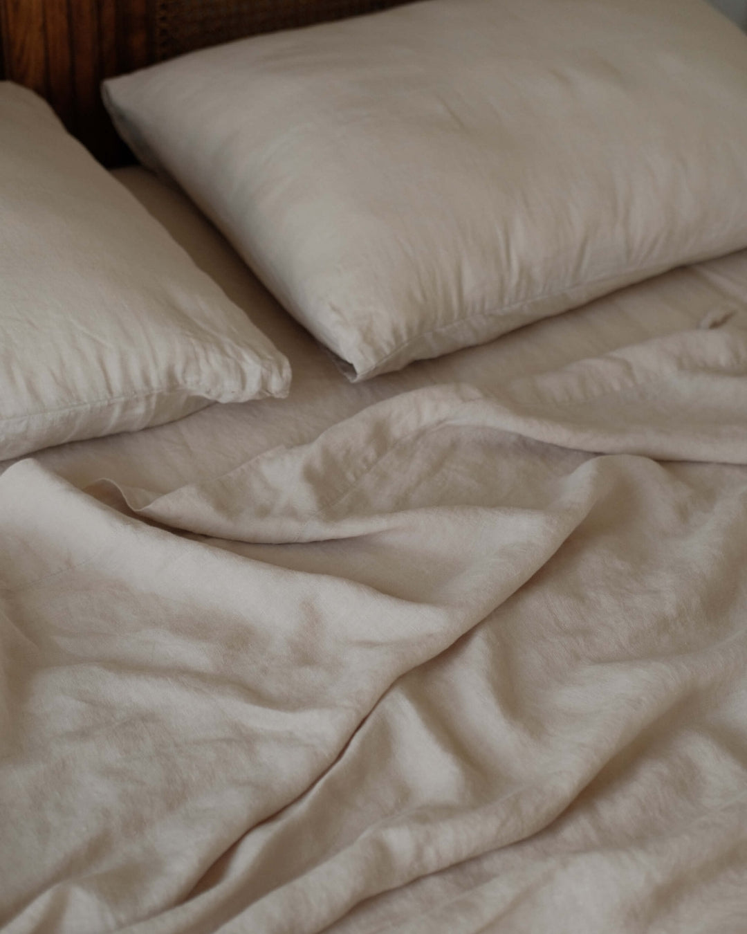 Linen Flat Sheet In Beige