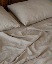 Linen Flat Sheet In Beige