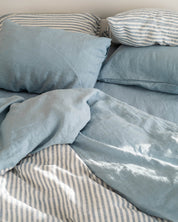 Linen Fitted Sheet in Mist