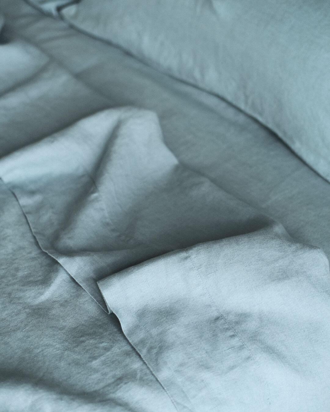 Linen Flat Sheet In Mist