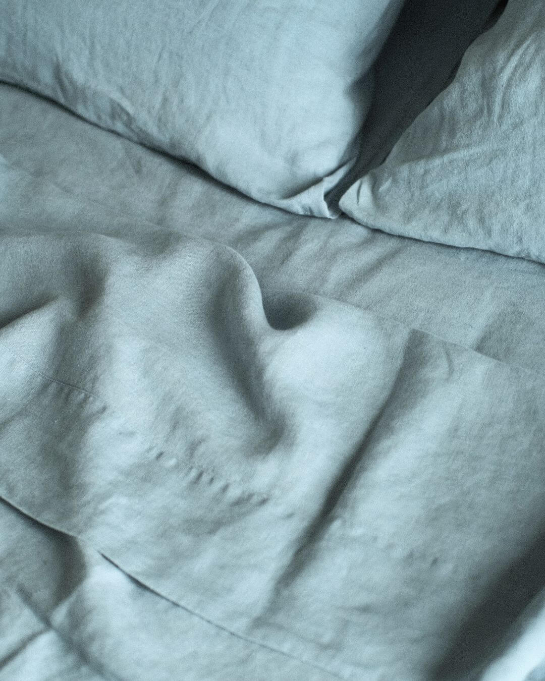 Linen Flat Sheet In Mist