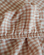 Close-up of a checkered fabric with a visible pattern