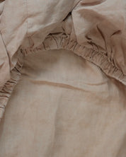 Linen Fitted Sheet in Pink Sand
