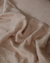 Linen Flat Sheet In Pink Sand
