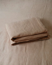 Linen Flat Sheet In Pink Sand