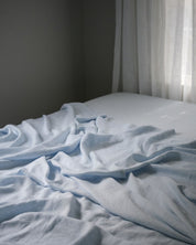 Linen Flat Sheet In Sky
