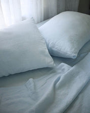 Linen Pillowcase Set in Sky