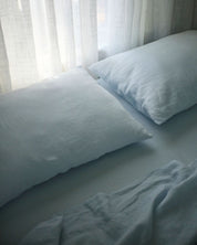 Linen Pillowcase Set in Sky
