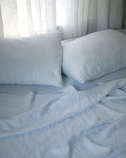 Linen Flat Sheet In Sky