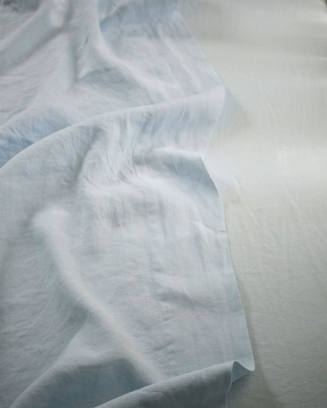 Linen Flat Sheet In Sky