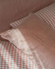 Linen Pillowcase Set in Pink Sand