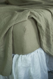 Linen Fitted Sheet in Sage