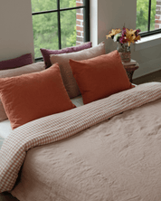 Linen Pillowcase Set in Terracotta