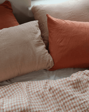 Linen Pillowcase Set in Terracotta